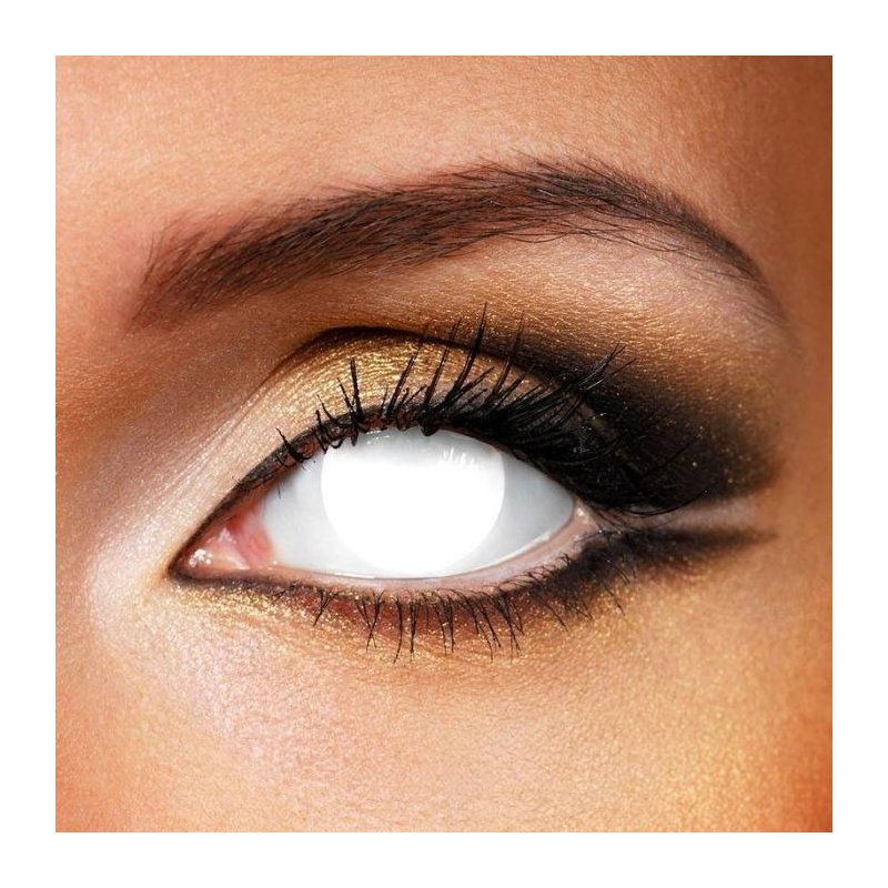 BLIND WHITE CONTACT LENSES