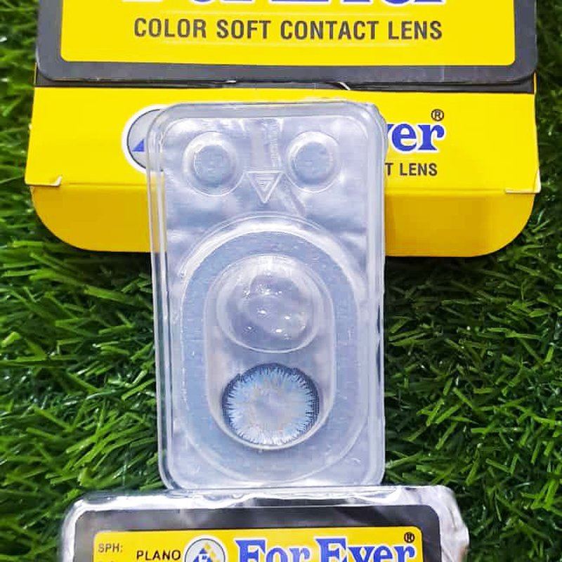 ForEver Blue Plano colored contact lens blister pack