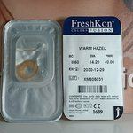 FreshKon Warm Hazel sealed pair blister